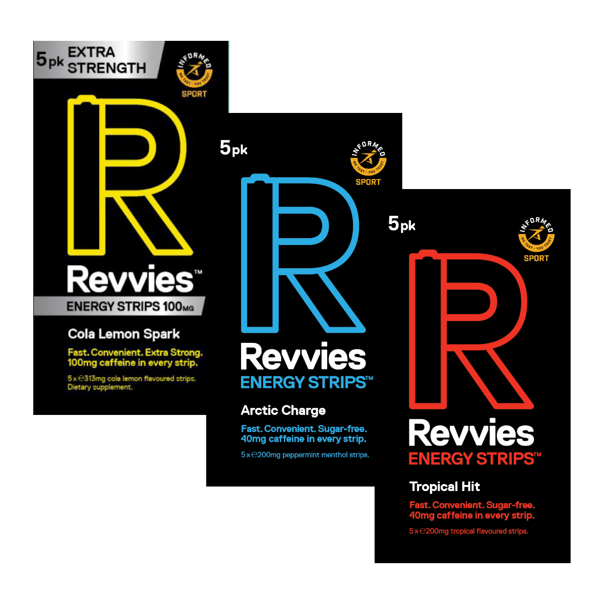 Revvies Energy Strips Starter Pack (3 x 5PK)